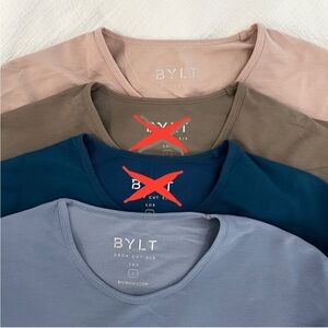 BYTL 2Pack Drop-Cut: BYLT Signature crew neck Tshirts. Size L